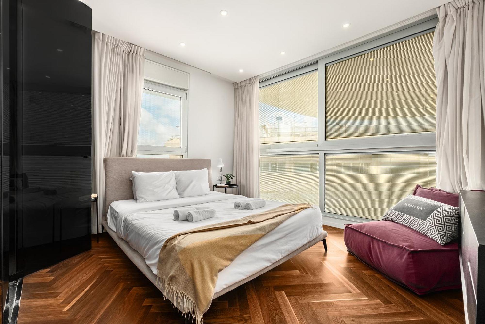 חיפה Penthouse 3Br + Roof Top + Parking - On The Beach מראה חיצוני תמונה