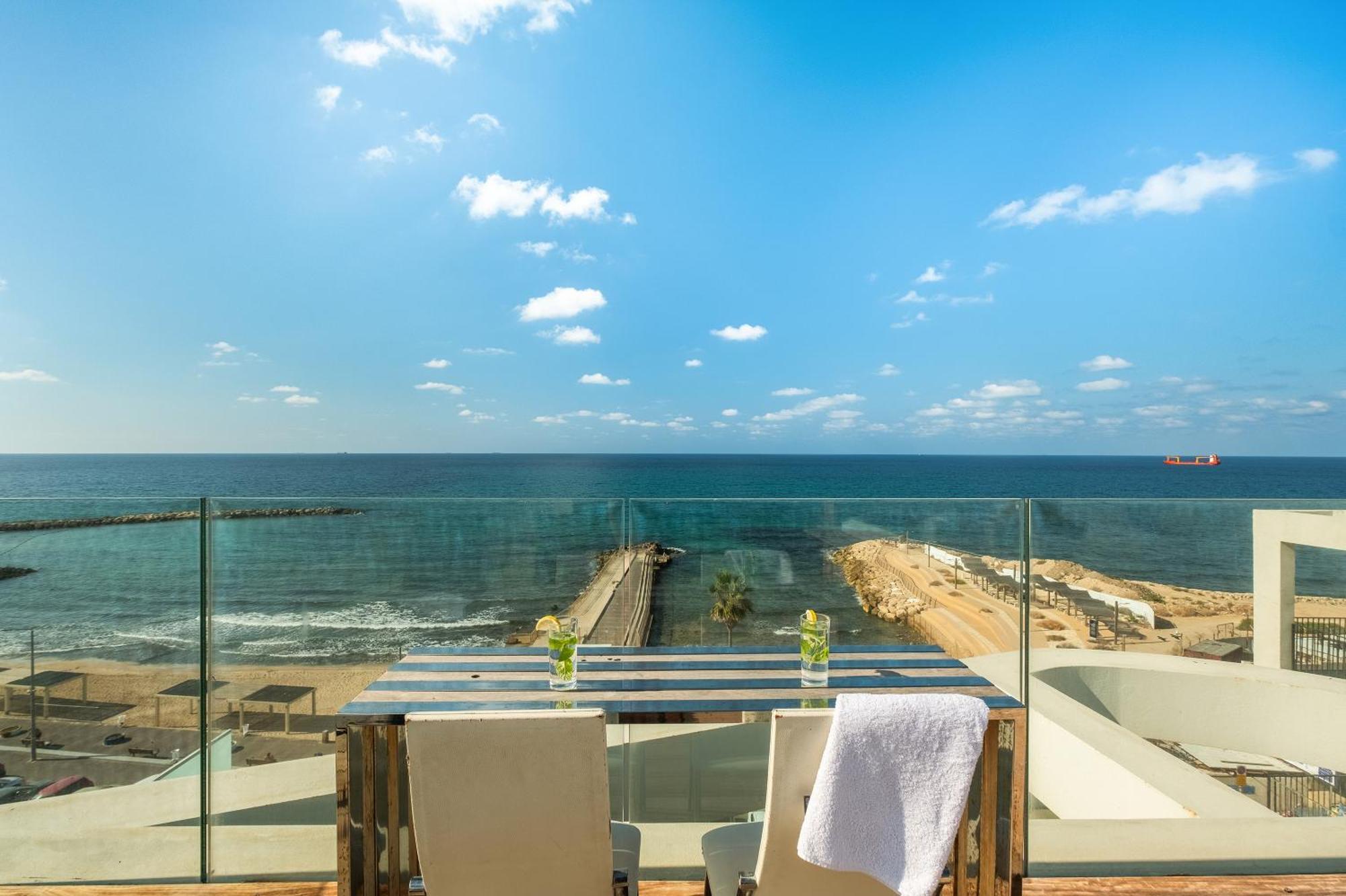 חיפה Penthouse 3Br + Roof Top + Parking - On The Beach מראה חיצוני תמונה