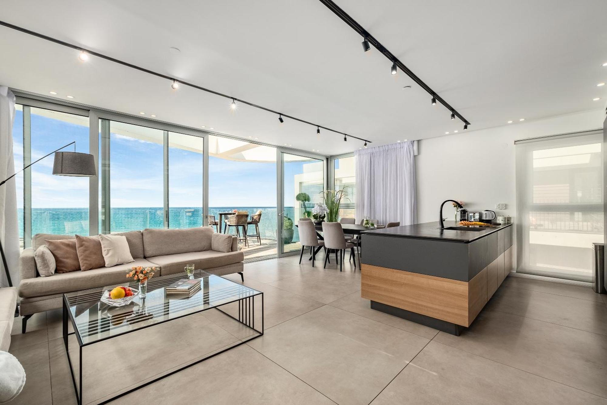 חיפה Penthouse 3Br + Roof Top + Parking - On The Beach מראה חיצוני תמונה
